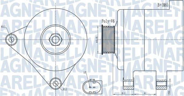 MAGNETI MARELLI Генератор 063732011010